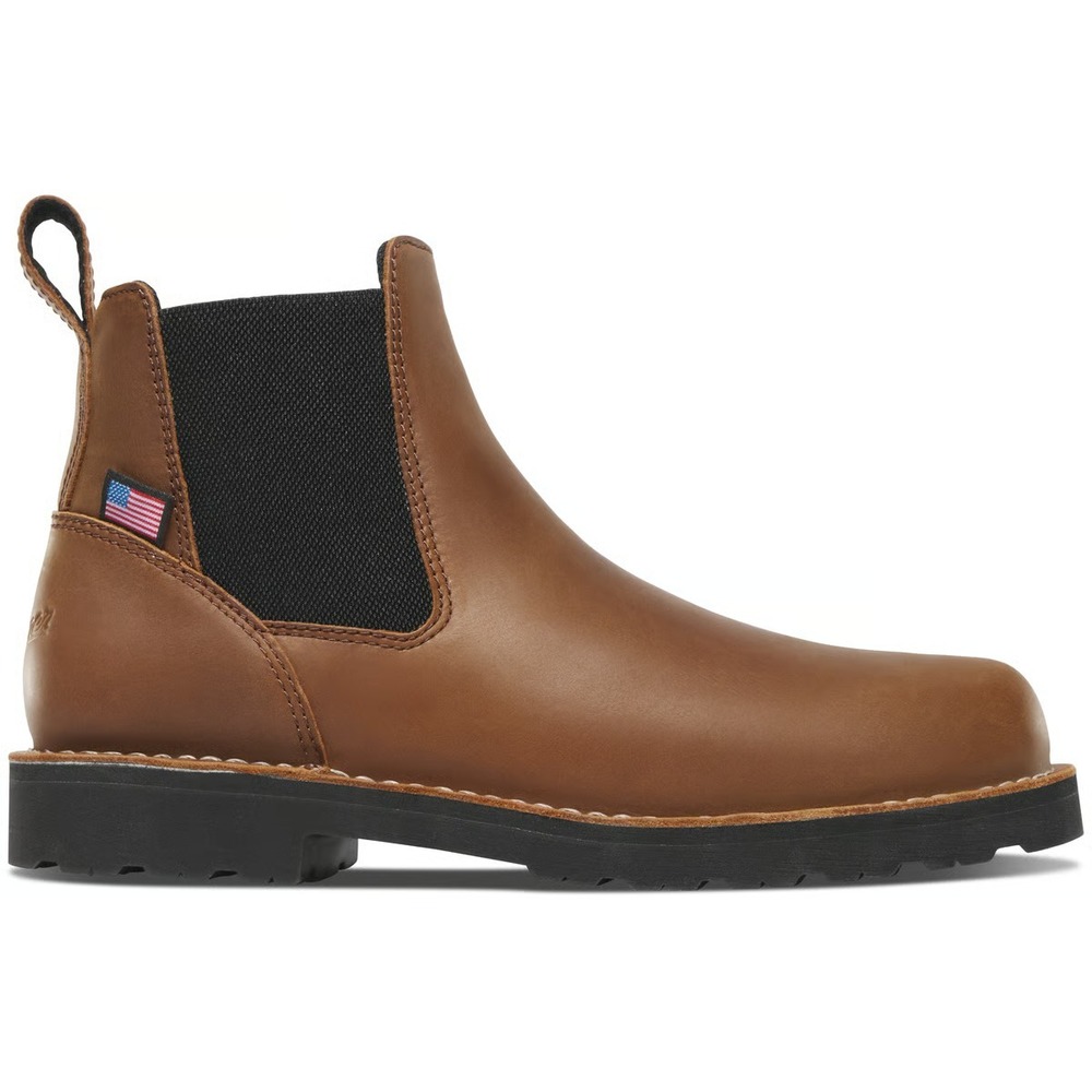Danner® (Men's 11 WIDE) Bull Run™ STEEL TOE Chelsea Boots in Tobacco - $250